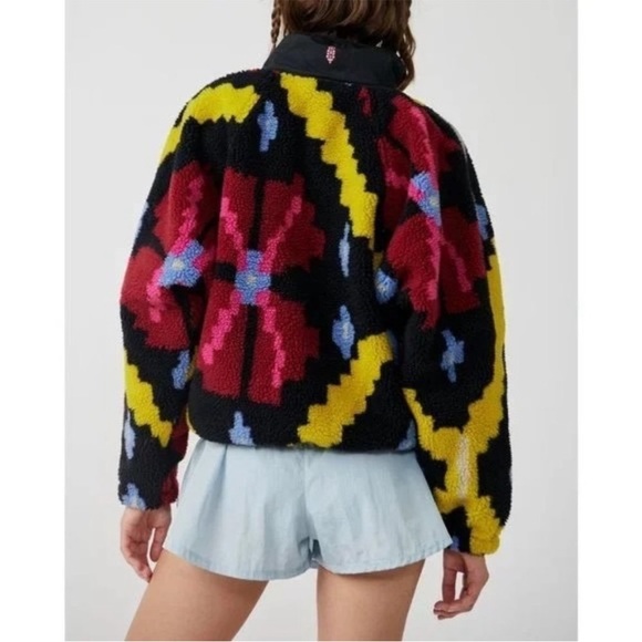 Free People Movement Hit the slopes Moroccan Print NEW pullover fleece - Picture 4 of 7